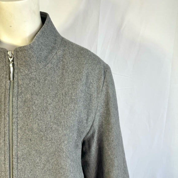 LOUBEN GREY CASHMERE AND WOOL JACKET MADE IN CANADA WOMAN SIZE 12 - Picture 10 of 17